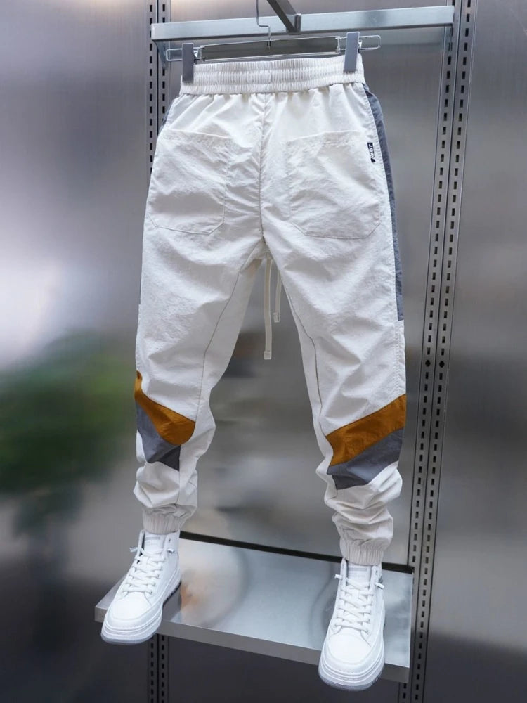 Splicing Color Summer Thin Slim Fit Men's Casual Harem Pants Classic Fashion Clothing Aesthetic Designer Original Male Trousers