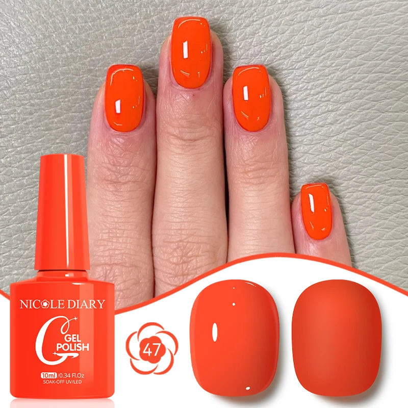 NICOLE DIARY Glass Beads Cat Magnetic Gel Nail Polish Spring Summer Gel Nail Sparkly Gel Varnish Soak off Nail Manicure Art
