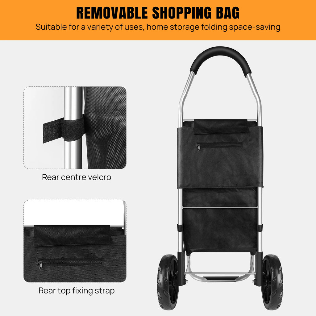 Shopping Cart Large Lightweight Folding Trolley Waterproof Bag 2 Wheel Large ,Lightweight, Foldable