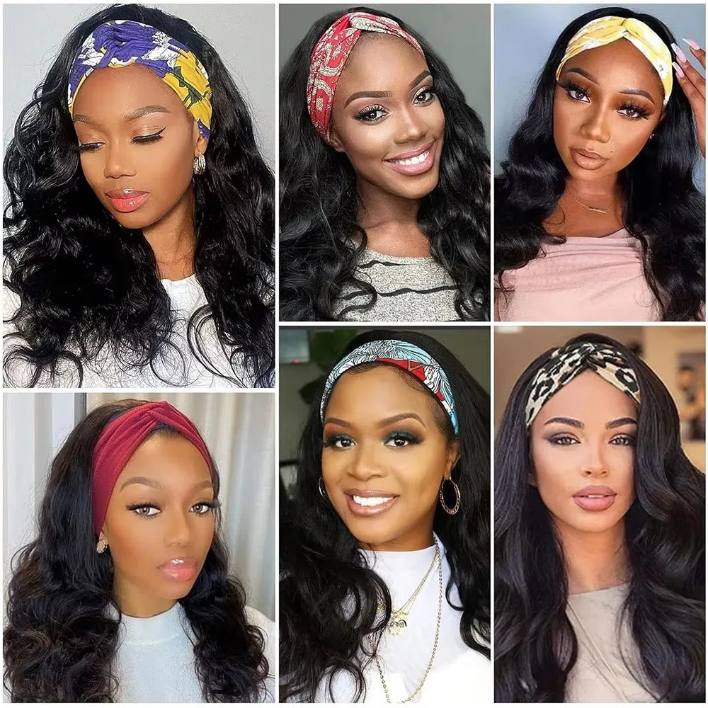 42 Inch Body Wave Headband Wig for Women Human Hair Glueless Wear and Go Glueless  Brazilian Virgin Human Hair 200 Density