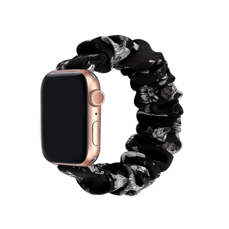 Scrunchie Strap for Apple watch band 49mm 44mm 40mm 46mm 42mm 45mm 41mm Loop Women bracelet for iWatch series 10 9 8 7 6 SE  3