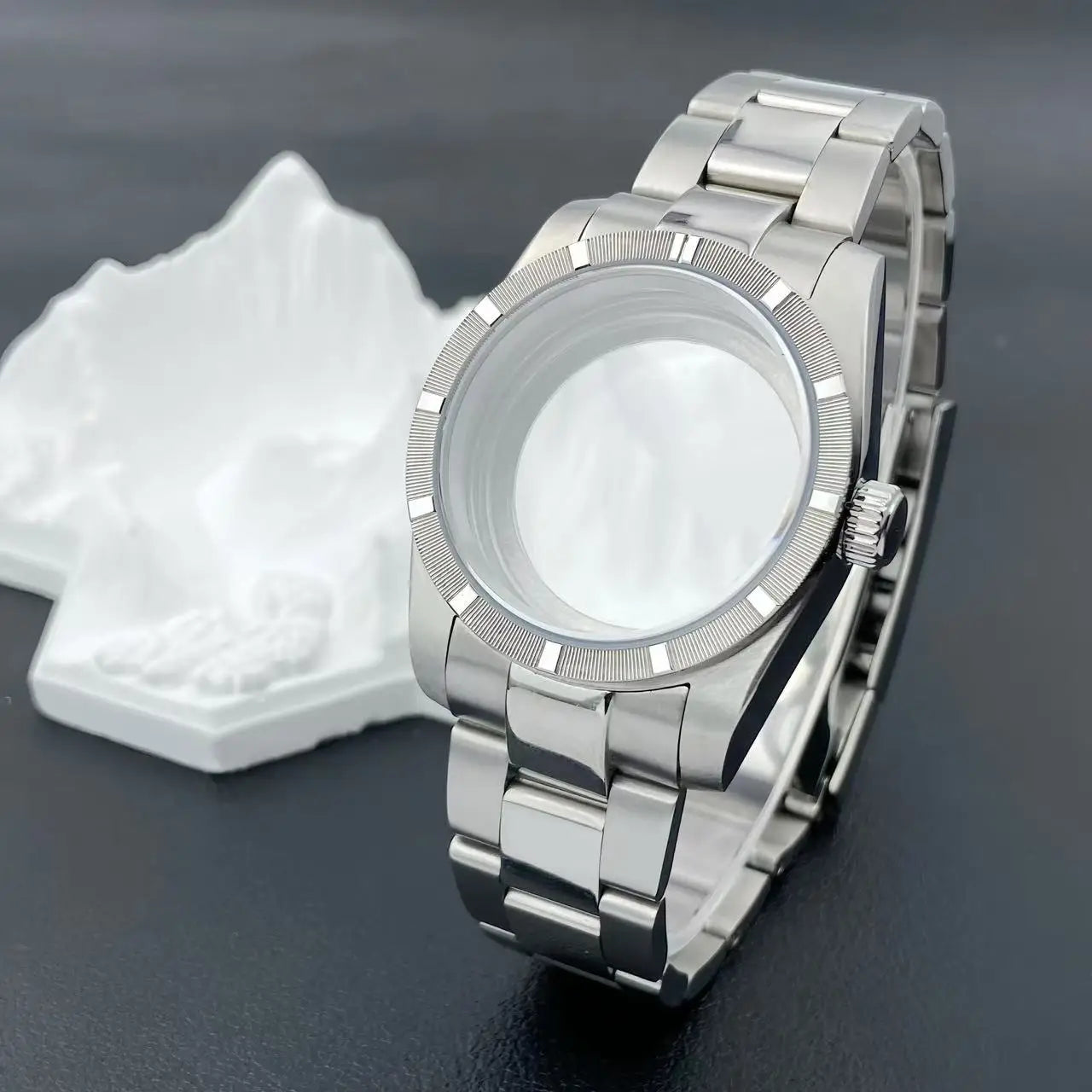 NH35 New Arrivals 36mm watch case Engine Turned BEZEL For AK Parts Replacemet NH35/36 Movement Modification Parts 28.5mm Dial
