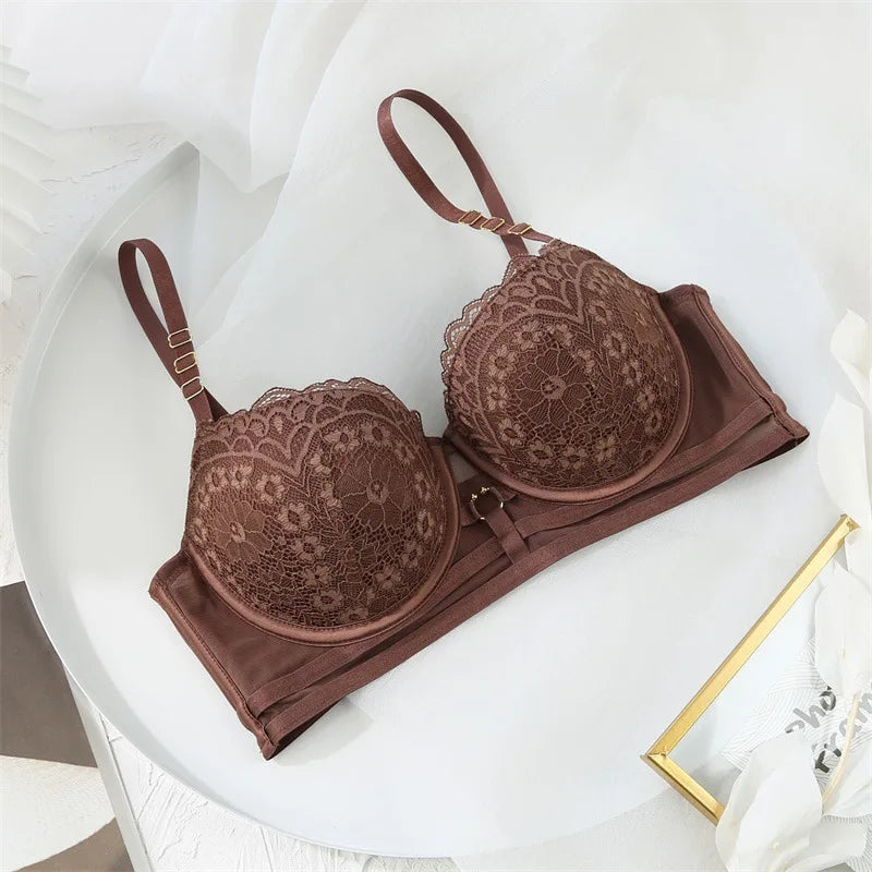 French Sexy Lingerie Underwear Lace Push Up Bra and Panties Set Beautiful High Quality Women Intimates New Arrivals