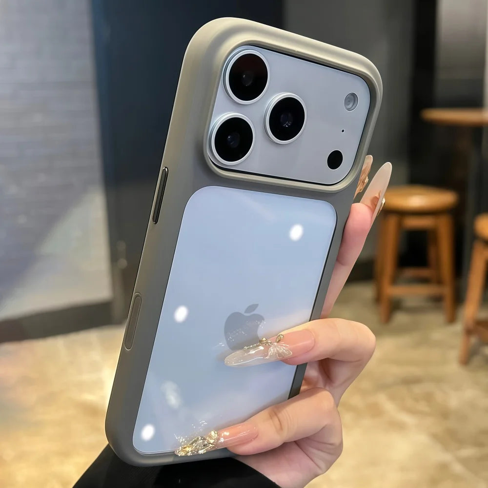 Intelligent Camera Touch Button Crystal Clear Phone Case for iPhone 17 Pro Max 16 Pro 17 Air Transparent Shockproof Cover Funda