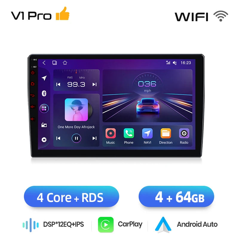 Junsun Wireless CarPlay Car Radio For Jeep Grand Cherokee II WJ 1998-2004 Android Auto RDS 4G WiFi Car Intelligent System