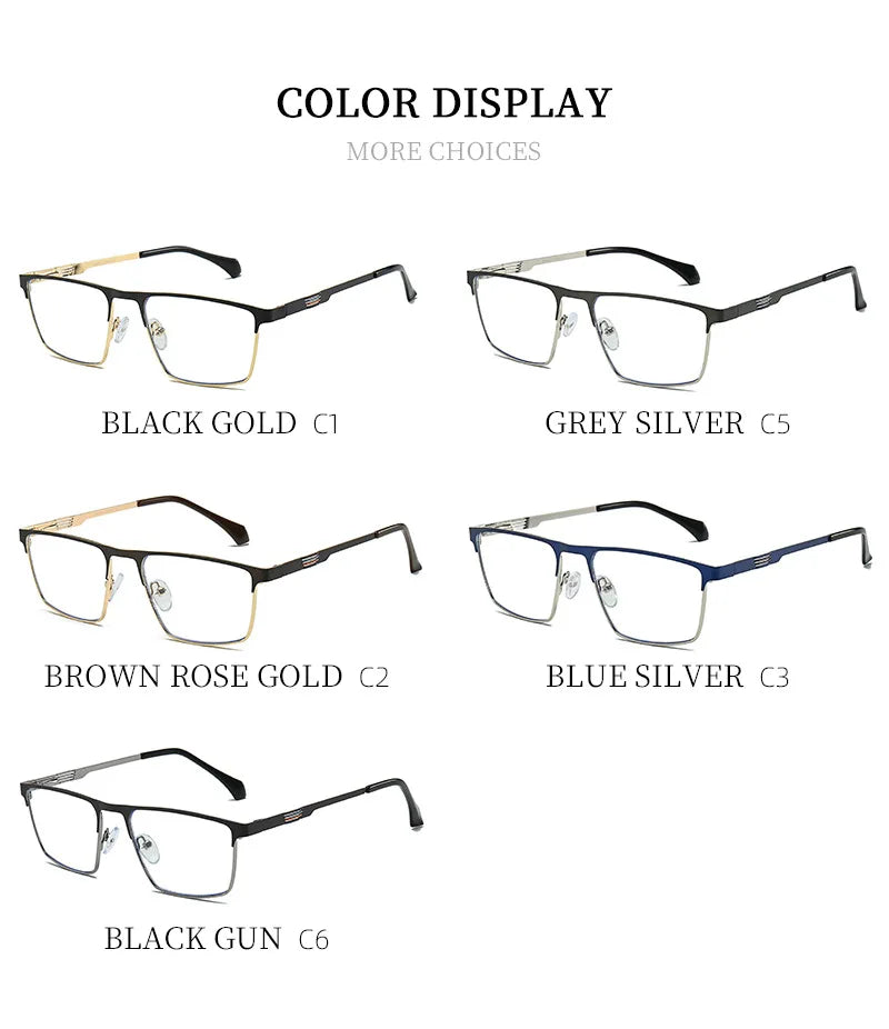 JMISUS 2025 New Arrivals Square Prescription Glasses Men Business Progressive Eyewear Plastic steel Custom Optical Eyeglasses