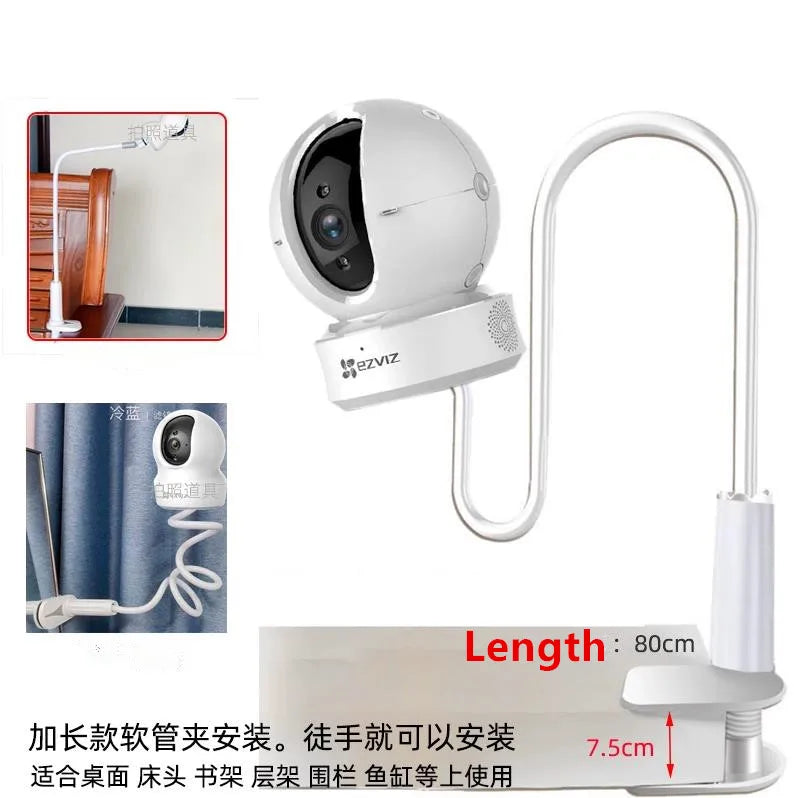 Platic Hole-free Holder Smart Surveillance Camera Wall Mount Bracket for EZVIZ C6CC6HNC6wiC6TcCP1XP1 Home Monitor Fixed Base