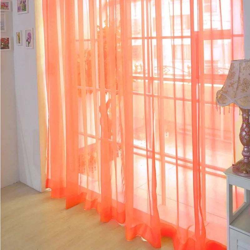 1Pc Modern Tulip Window Screen Living Room Bedroom Door Kitchen Drape Curtain Home Decoration Supplies 2030