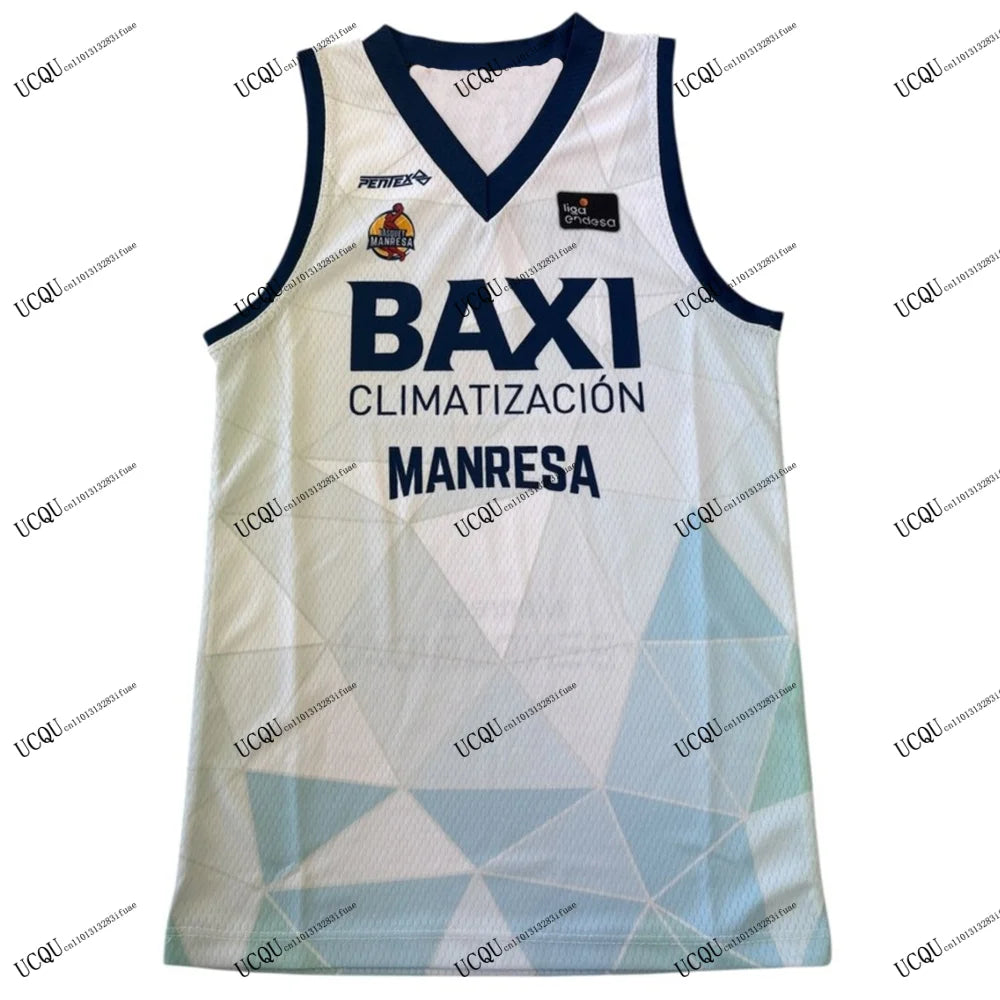 ACB 2025-26 New Arrivals Spain 3D Printed T-Shirt Baxi Manresa Basketball Jersey Home Away Adult KIDS Training Leisure