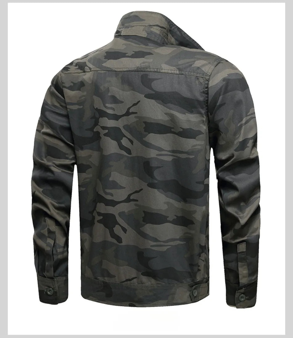 Summer Tactical Set Men Cotton Wear-resistant Camouflage Outdoor Workwear Suit Breathable Multiple Pockets Training Uniform Thin