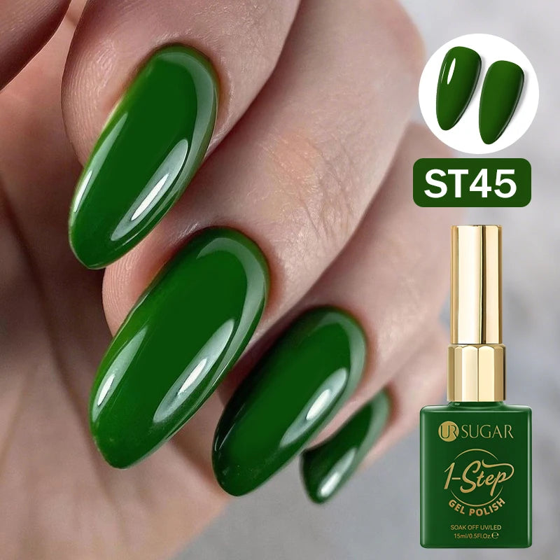 UR SUGAR 15ml 1 Step Gel Polish  Nail Art Manicure 3 IN 1 Gel Soak Off LED UV Gel Nail Varnishes No Need base top gel