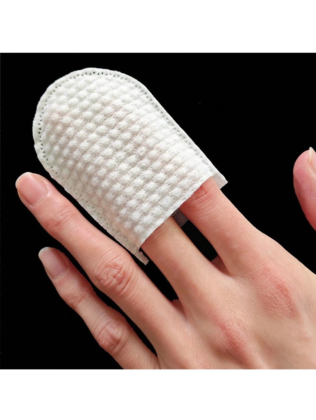 30Pcs/50Pcs/100Pcs Disposable Finger Cot-Style Makeup Remover Pads, U-Shaped Non-Woven Fabric, Double-Sided Pocket-Style, Soft and Lint-Free, Effective Makeup Removal