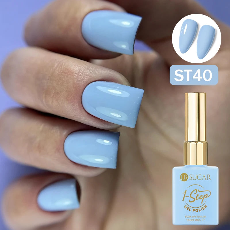 UR SUGAR 15ml 1 Step Gel Polish  Nail Art Manicure 3 IN 1 Gel Soak Off LED UV Gel Nail Varnishes No Need base top gel