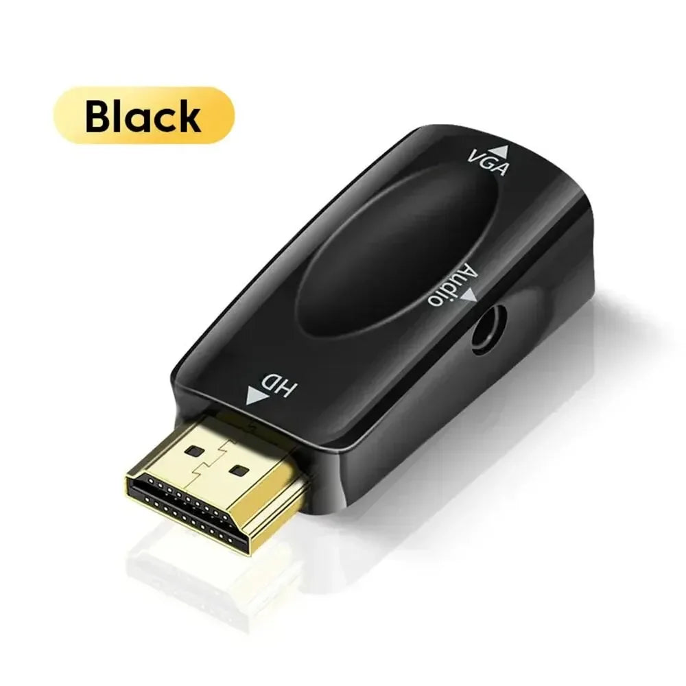 HDTV To VGA Cable Converter Male To Famale Converter Adapter 3.5mm Jack Audio HD 1080P for PC Laptop Tablet Connector
