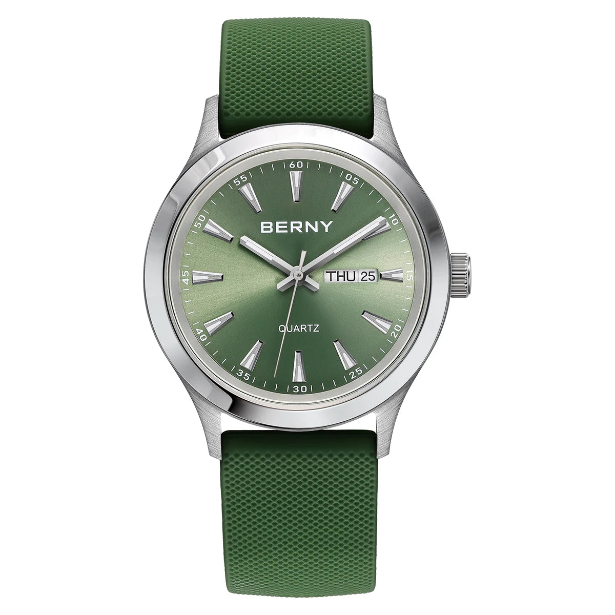 BERNY Watches for Men 40mm Luminous Elegance Dress Quartz Watch Calendar Week Luxury Waterproof Casual Business Men's Wristwatch