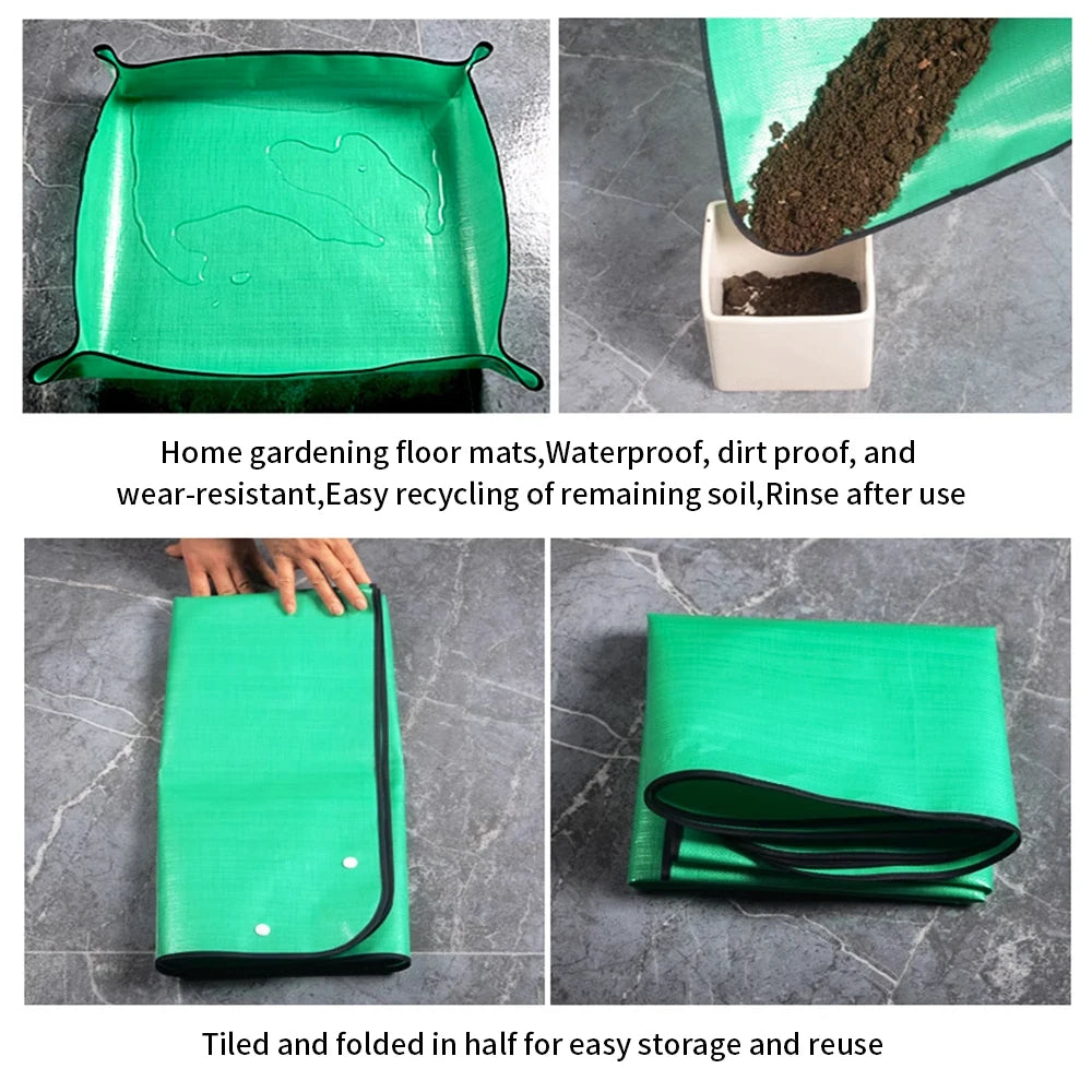 Home Gardening Soil Replacement Mat Waterproof Thickened Succulent Flower Pot Replacement Operation Floor Mat Gardening Tools