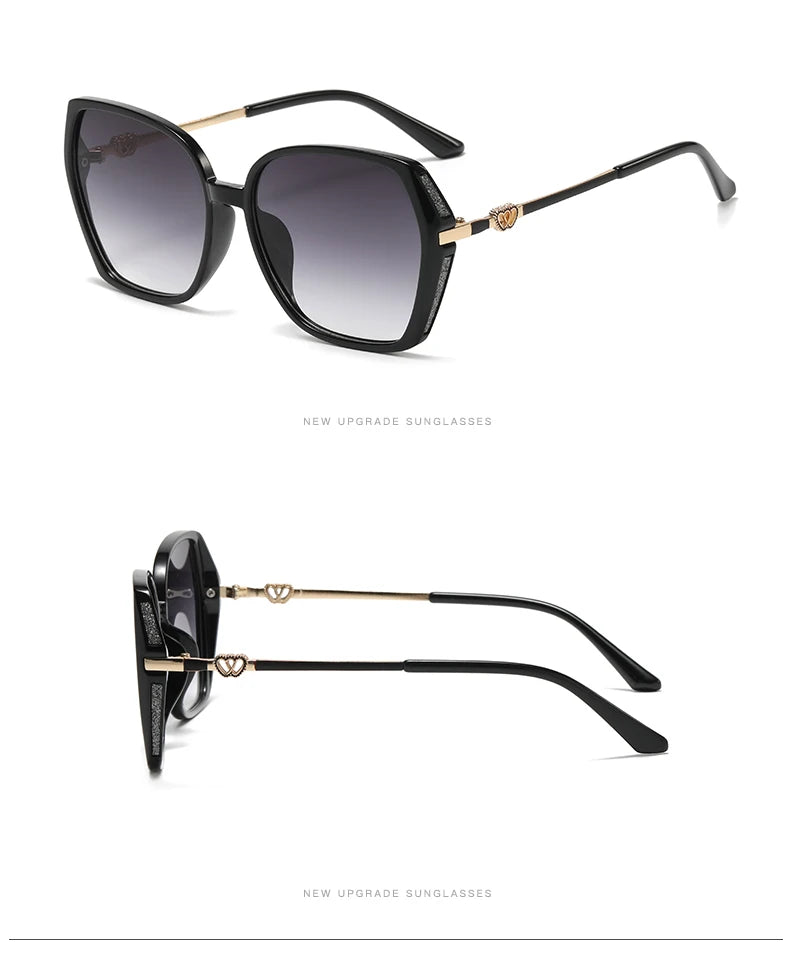 Fashion Large Frame Square Sunglasses Women Trendy Style Sun Glasses For Lady Shades Gradient Oculos UV400 Streetwear Eyewear