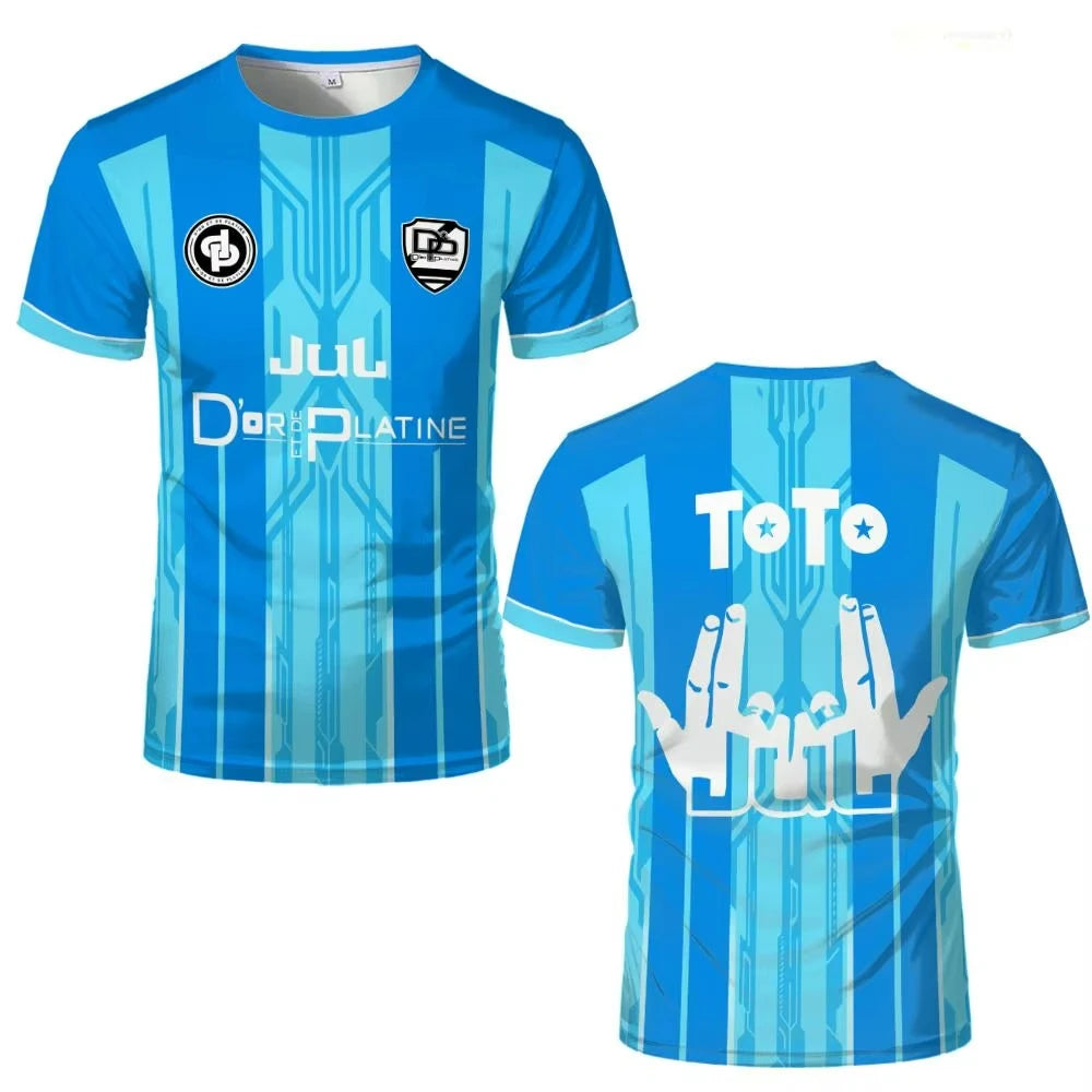 JUL Maillot TOTO Et Ninetta Jersey Men's And Women Trendy Rap Culture Print T-shirts Breathable Football Training Men's T-shirt
