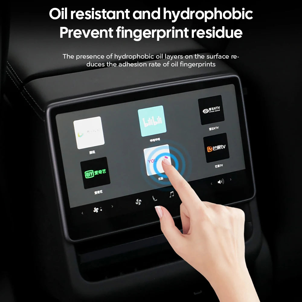 For Tesla New Model Y Juniper 2025 Launch Model 3 Highland 2024 Tempered Glass Screen Protecor Full Covered Soft Black Frame
