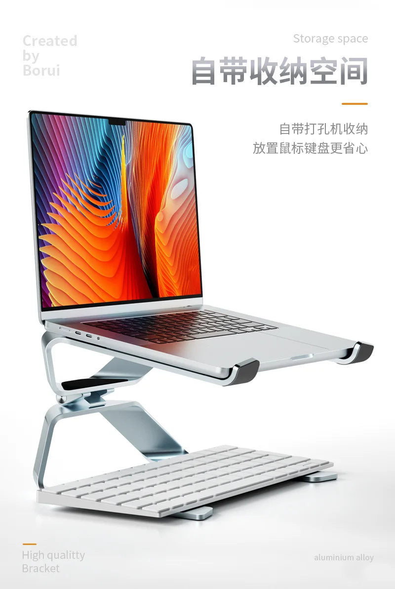 Aluminum Laptop Stand Angle Adjustable Ergonomics Notebook Holder Suspended Cooling Base For MacBook Air Pro Stand XiaoMi Holder