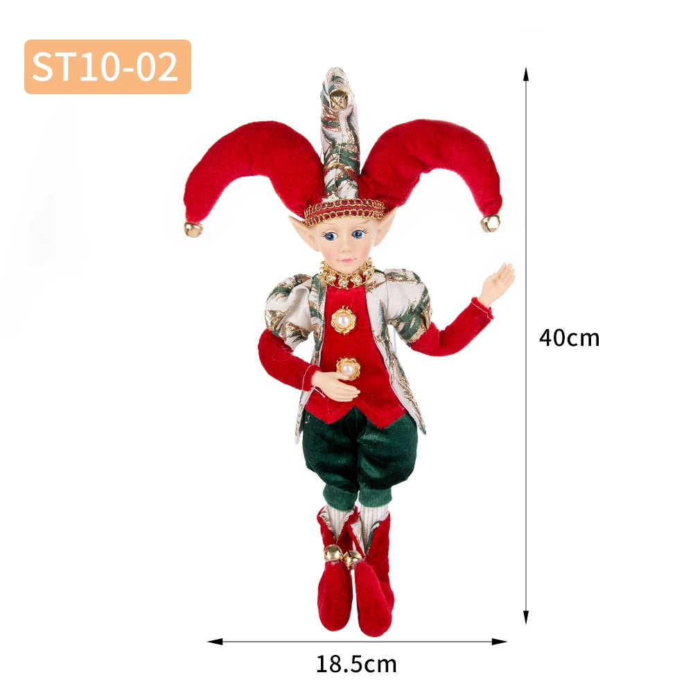 New Arrivals Christmas Decor Handmade New Year Decor Hanging Sitting Elf Plush Doll Christmas Tree Hanging Ornament Xmas Gift