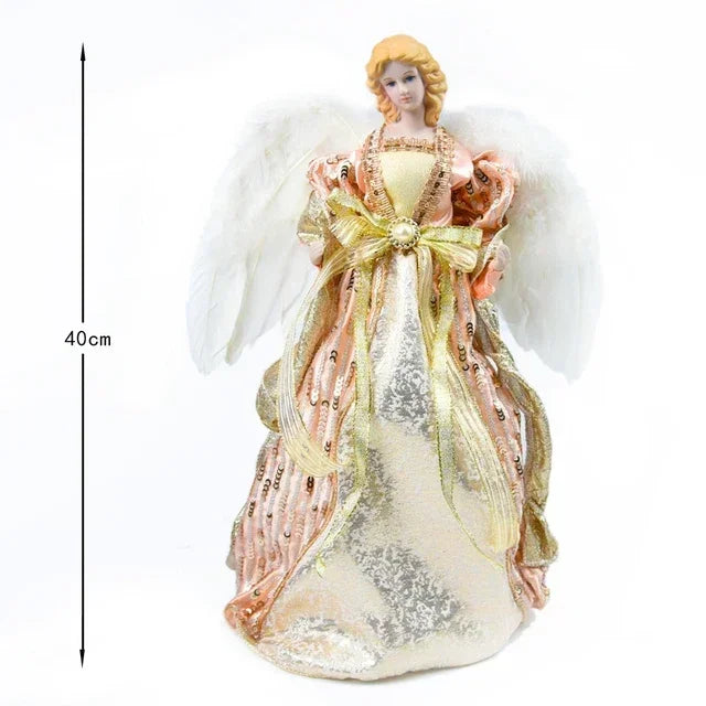 New Arrivals Angel Doll Figurine Christmas Ornaments Crafts with Wing Home Natal Decorations Festive Birthday For Kid Decor