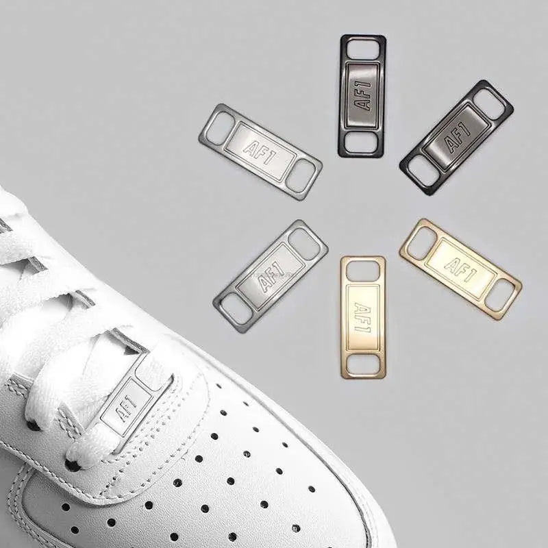 1Pair AF1 Diamond Shoe Charms Fashion Laces Buckle Quality Metal Shoelaces Decorations Chapa Air Force One Shoes Accessories