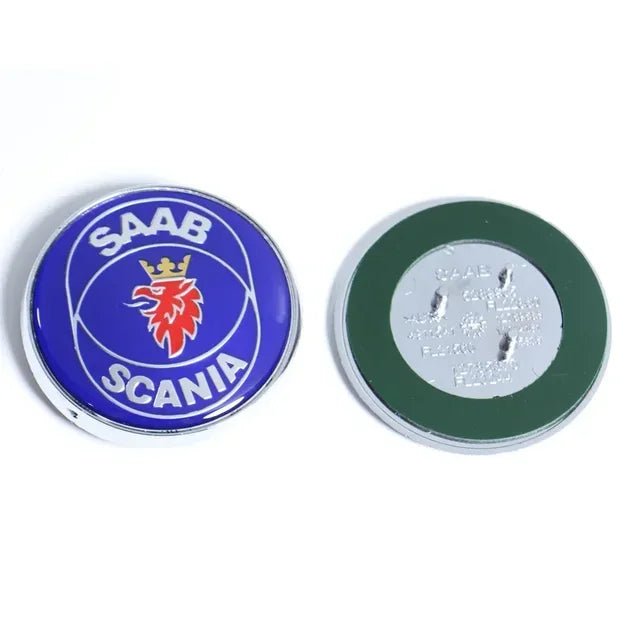 68mm 2 3 Pins SAAB Car Front Hood Bonnet Logo Rear Trunk Bumper Badge For SAAB 9 3 9 5 9-3 9-5 SAAB Emblem Sticker Accessories
