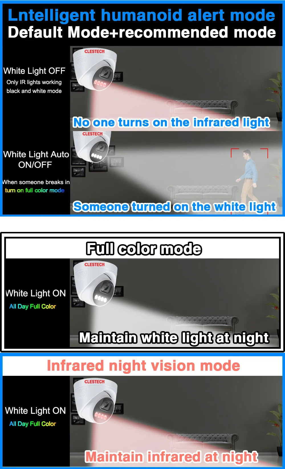 Outdoor IP POE Camera 5MP 4MP Mic Audio Infrared Full Color Dual Light RTSP Xmeye Panoramic Fisheye 1.7mm Waterproof Smart AI