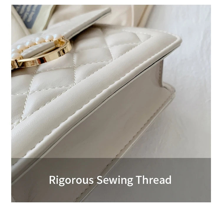 Summer Mini Small Handbags New Tide Pearl Chain Bags Women's Bag Versatile White Single Shoulder Crossbody Handbag