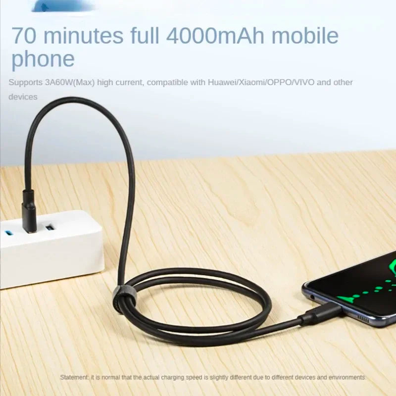 كابل USB3.2 10Gbps، كابل USB نوع A إلى USB C 3.1/3.2 Gen2، كابل نقل بيانات لمحرك الأقراص الصلبة SSD بمنفذ USB C، شحن سريع 3 أمبير 60 واط QC 3.0