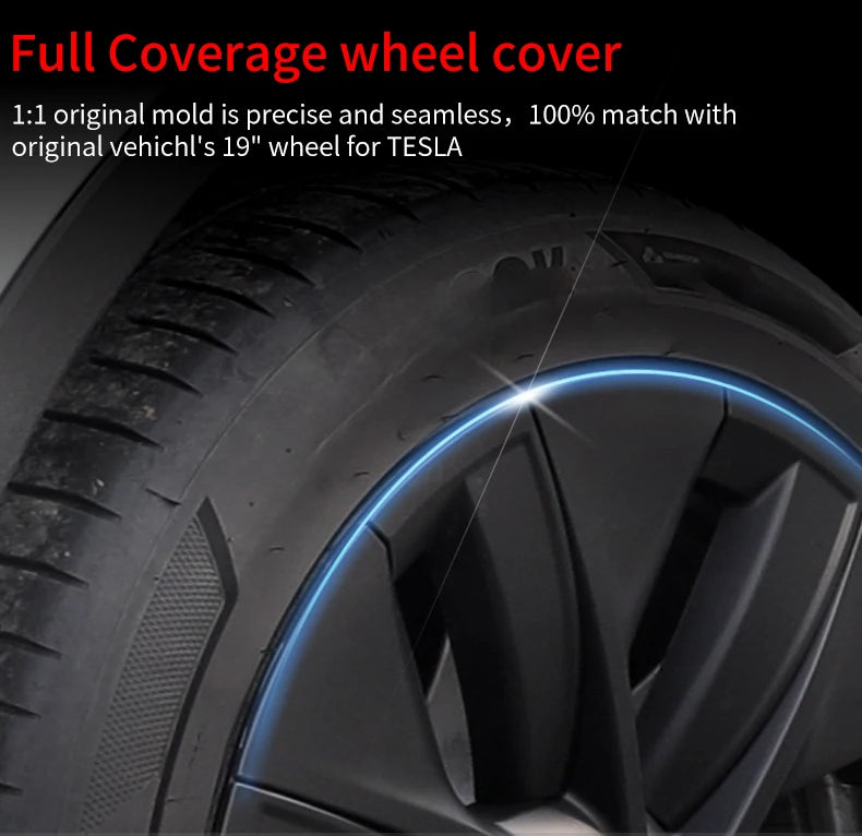 Hubcaps Design for Tesla Model Y 2020-2024 19Inch Gemini Wheel Cover Cap Automobile Cover Wheel Cover Replacement Accessories