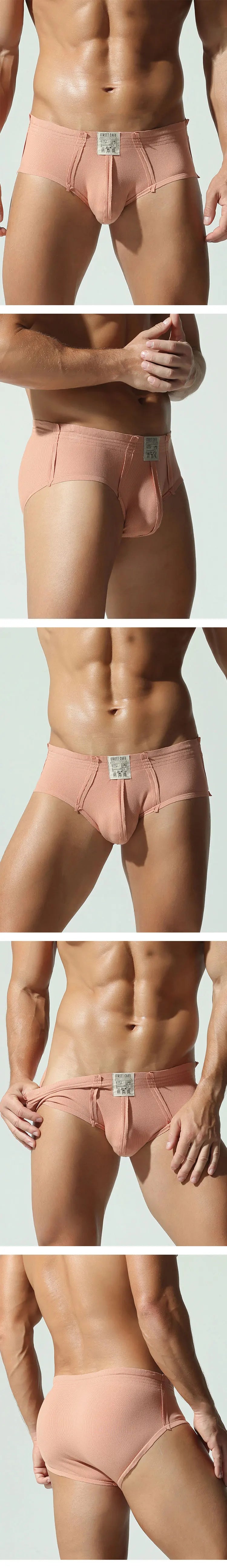 TAUWELL Low-Waist Solid Color Triangle Shorts for Men U Convex Pouch Sexy Male Panties Comfortable Underwear New Arrivals