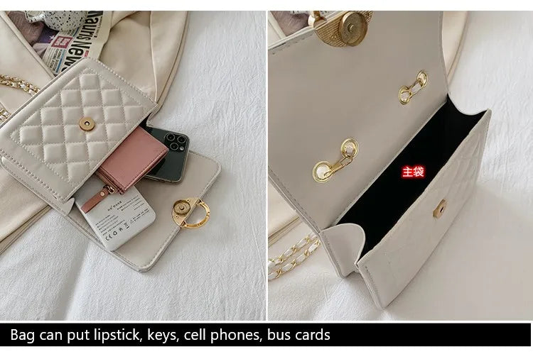 Summer Mini Small Handbags New Tide Pearl Chain Bags Women's Bag Versatile White Single Shoulder Crossbody Handbag
