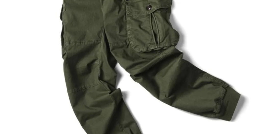Spring Summer Men's Casual Fashion Work Pants Cuffed Multiple Pockets Slim Fit Youth Leisure Trousers Trendy Brand