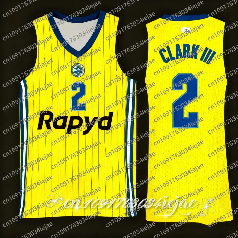 25/26 New Arrivals Lsraeli Adult Men's Basketball Vest Maccabi Tel Aviv Basketball Jersey Kids Basketball Training Uniform