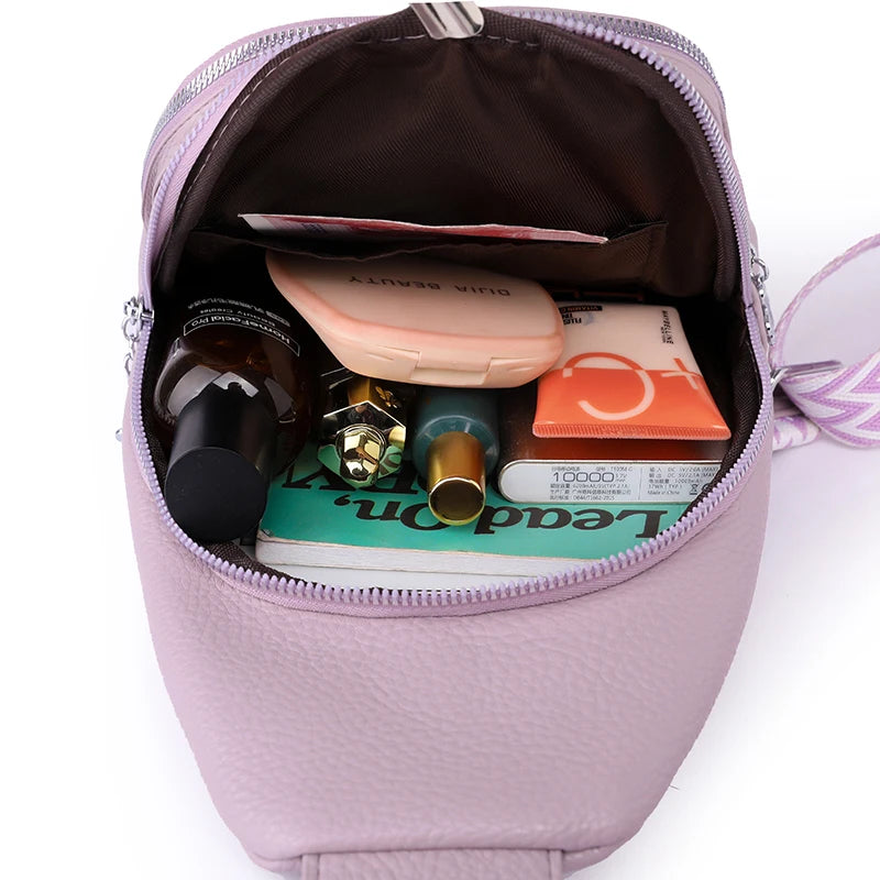 Women Bag Chest Bag Summer Creative Style Shoulder Wear Resistant Messenger Bag PU Leather Crossbody Bag Sling Bags for Woman