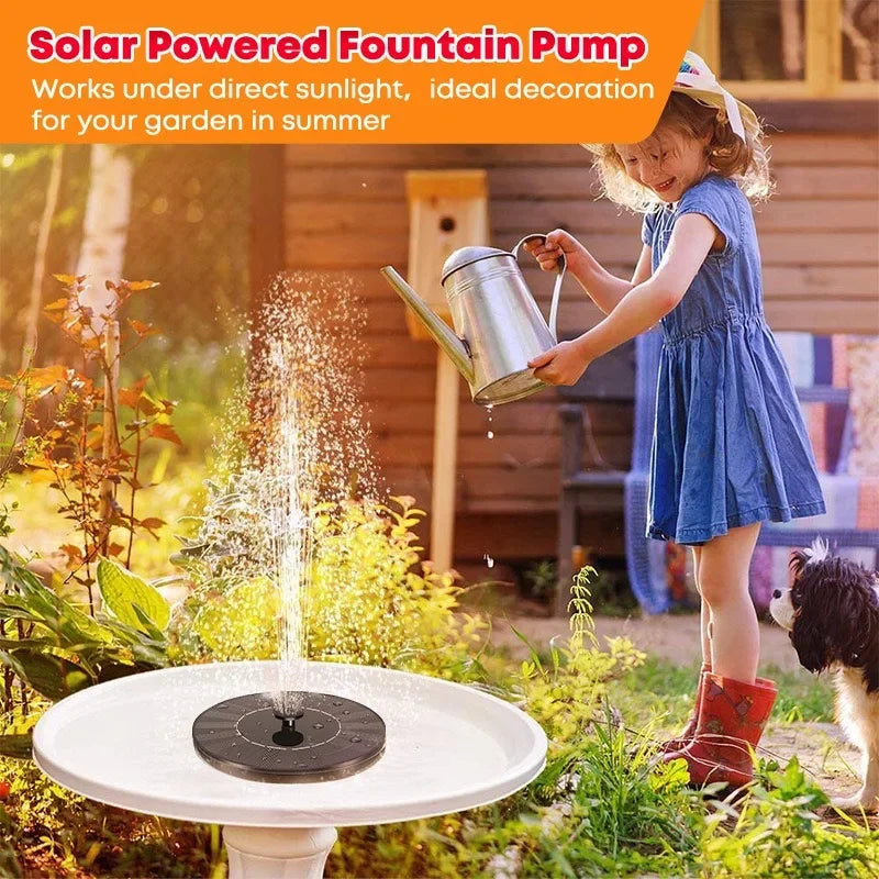 Solar Water Fountain Pool Pond Waterfall Garden Decoration Outdoor Bird Bath Mini Powered Fountain Pump For Yard Patio