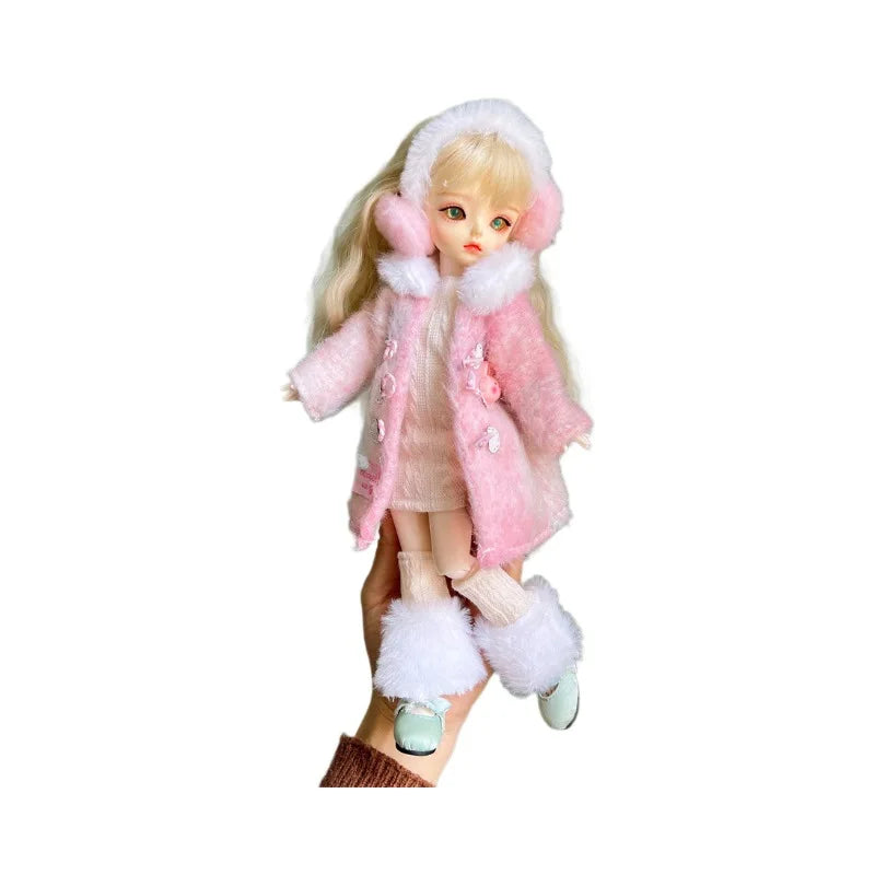 2025 New Winter Clothes 6 Points BJD Doll Dress Up Suit 30cm Doll Decorative Clothing Jacket Dress Only Clothing