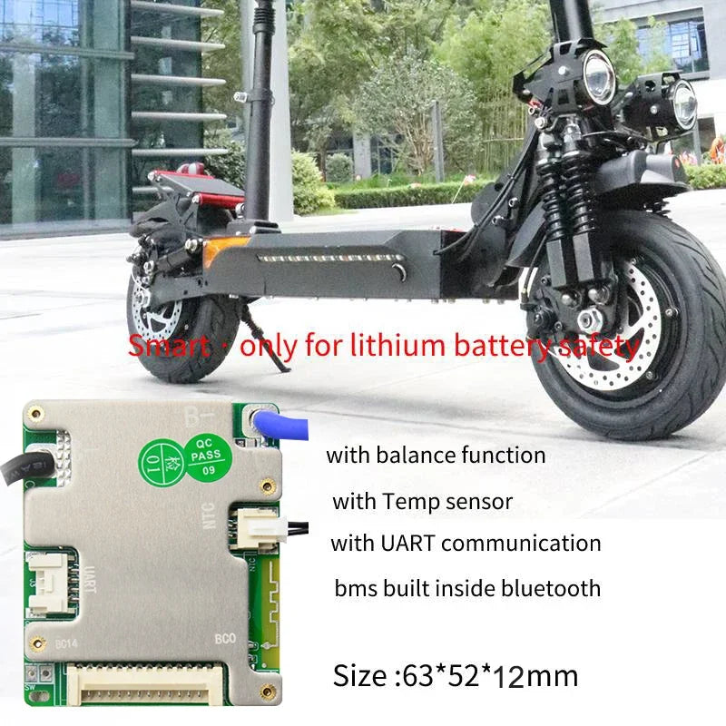 JiaBaiDa Automized Identify 7s-14s 7S 8S 9S 10S 11S 12S 13S 14S 20A 30A 40A 50A LFP NMC Smart BMS 24V 36V 48V