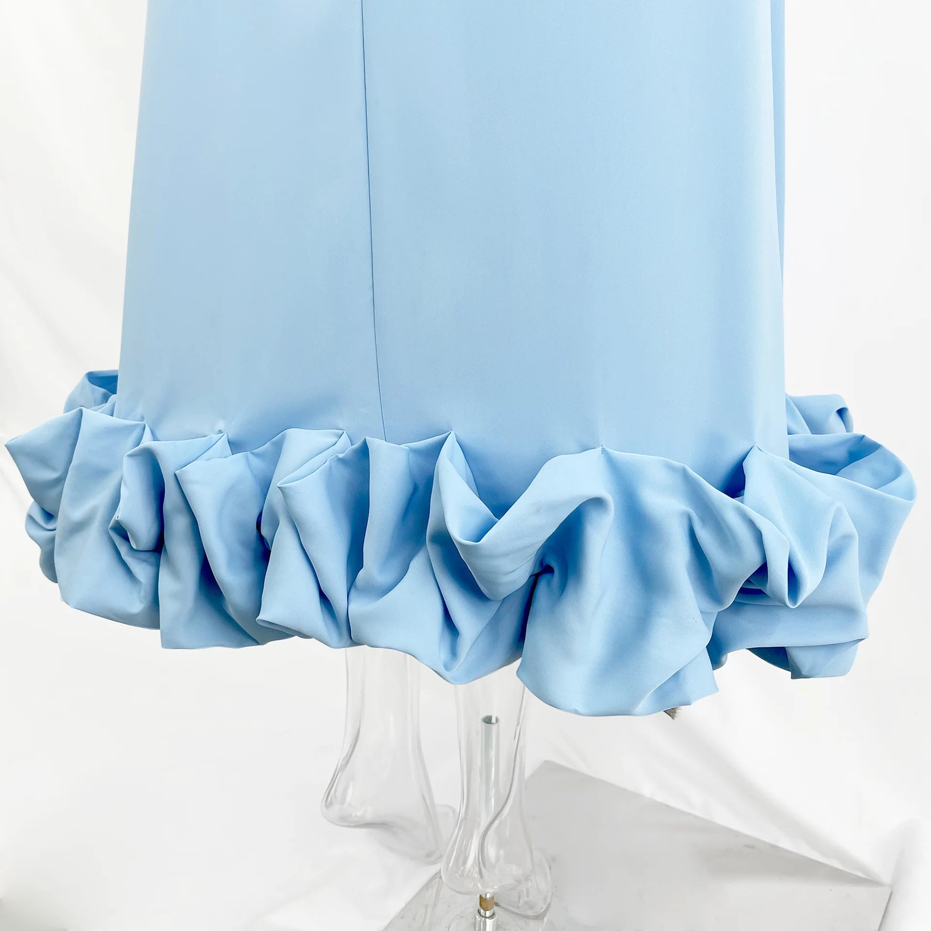 Putao Prom Dresses Fashion Square Empire Summer Party Dress Tea Length Sleeveless Chiffon Ruched Formal Evening Gowns платье жен
