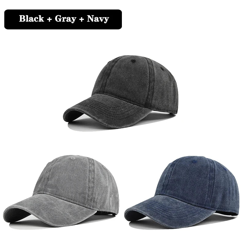 Men Women Baseball Cap Casual Unisex Baseball Cap Vintage Washed Cotton Fits Breathable Adjustable Solid Color Hip-Hop Dad Hat