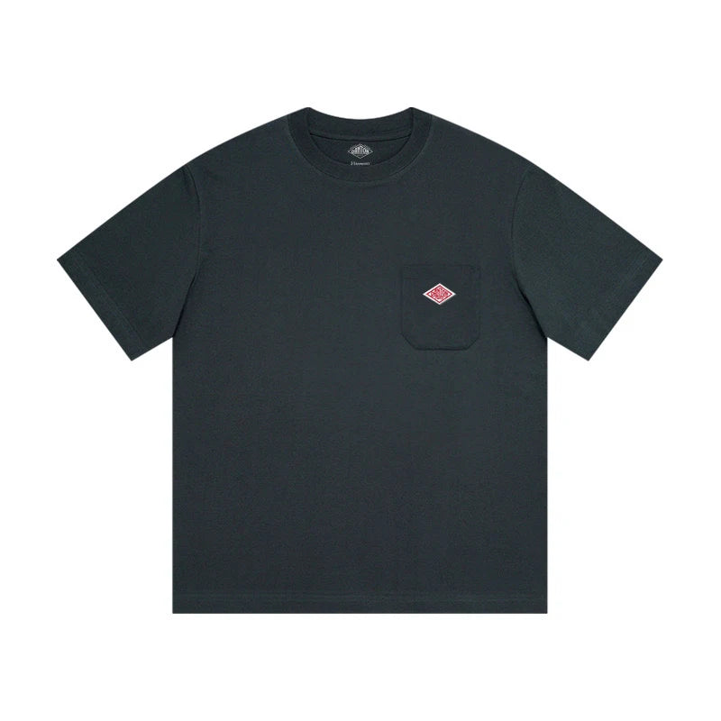 2025 Spring Summer Hot sales Fashion Men Women Pure Cotton Small Icon Embroidery T-Shirt Short Sleeve Tees Simple Solid Pocket