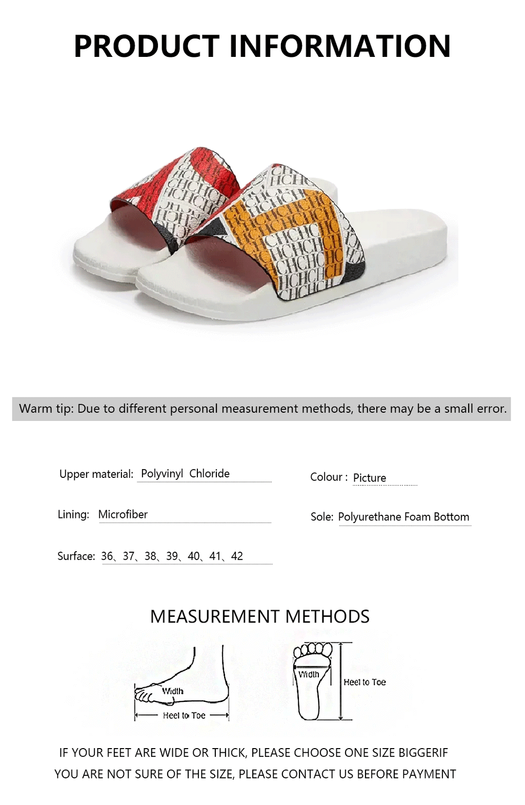 CH Women's Slippers Trendy Style Letter Print Design High Quality Beach Slippers Can Be Worn Out Premium Fashion Women's Casual