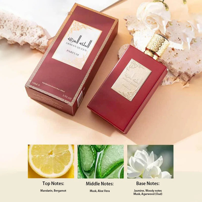Dubai Arabian Queen Perfume Asophisticated Long-lasting Fragrance Made Middle Eastern Oud Floral  Fruity Scent Perfect For Date