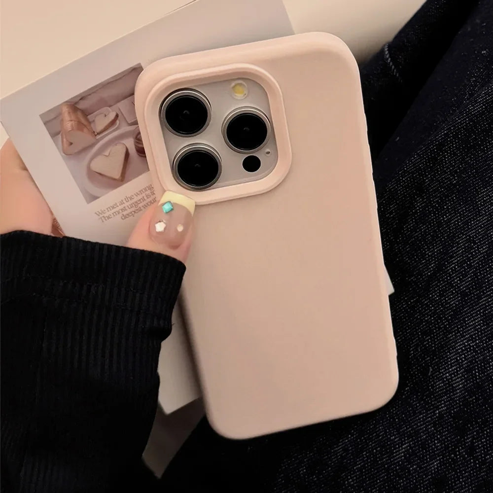 Dopamine-Inspired Silicone Solid Color Simple Fashion Phone Case for iPhone 17 Pro 16 Plus 16 Pro Max 15 14 13 12 11 Back Cover