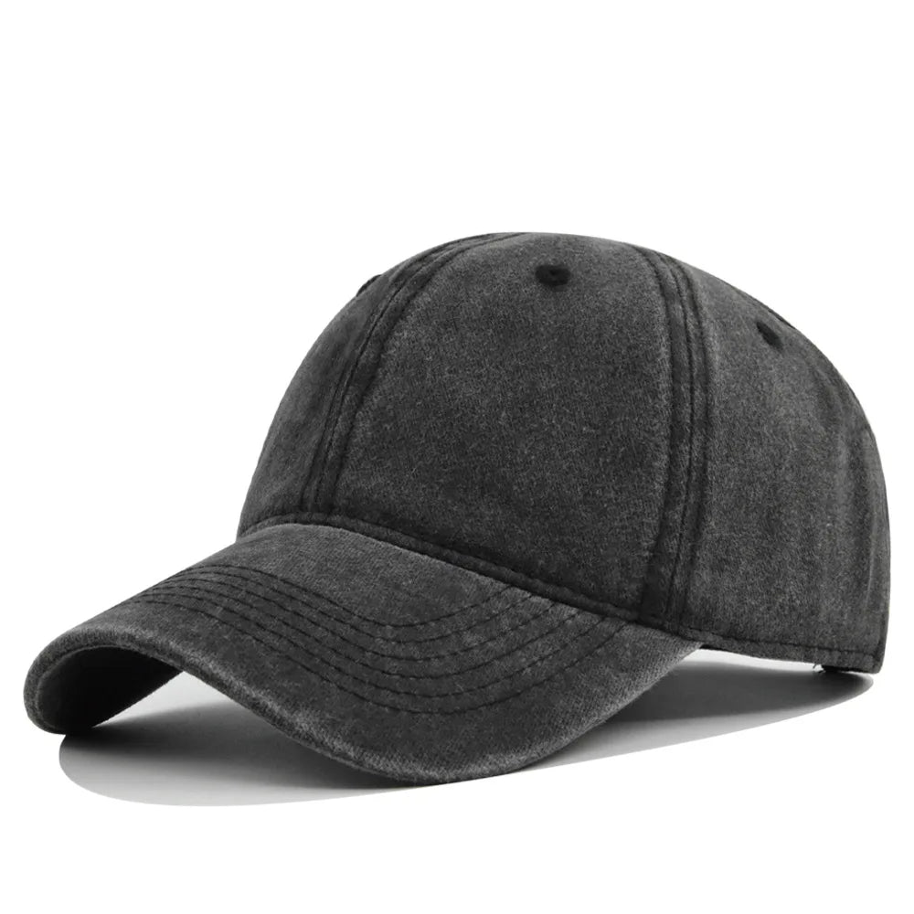 Men Women Baseball Cap Casual Unisex Baseball Cap Vintage Washed Cotton Fits Breathable Adjustable Solid Color Hip-Hop Dad Hat