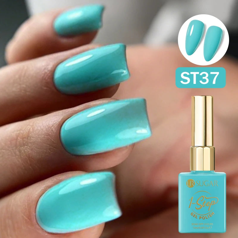 UR SUGAR 15ml 1 Step Gel Polish  Nail Art Manicure 3 IN 1 Gel Soak Off LED UV Gel Nail Varnishes No Need base top gel