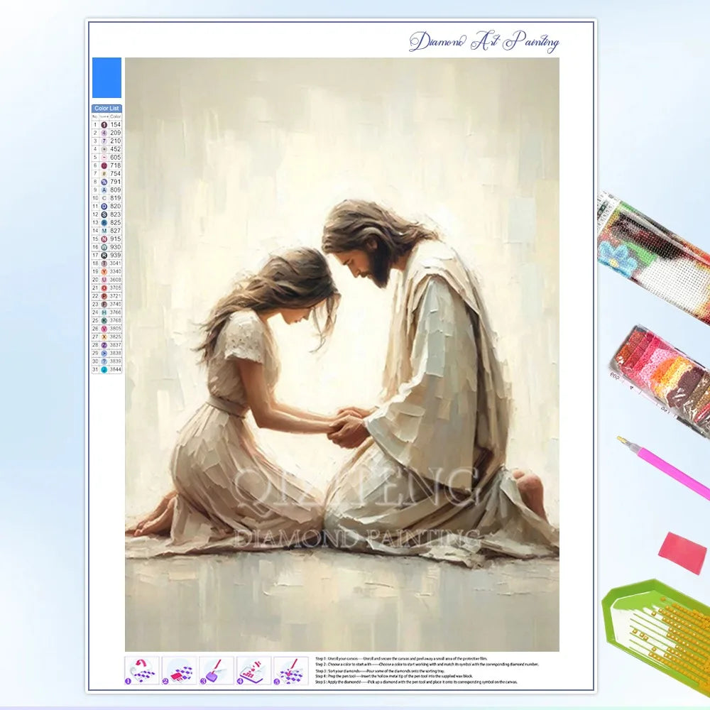 Jesus Christ Diamond Art Painting Christian Jesus Portrait Full Diamond Mosaic Embroidery DIY Home Decor Gift New Arrivals
