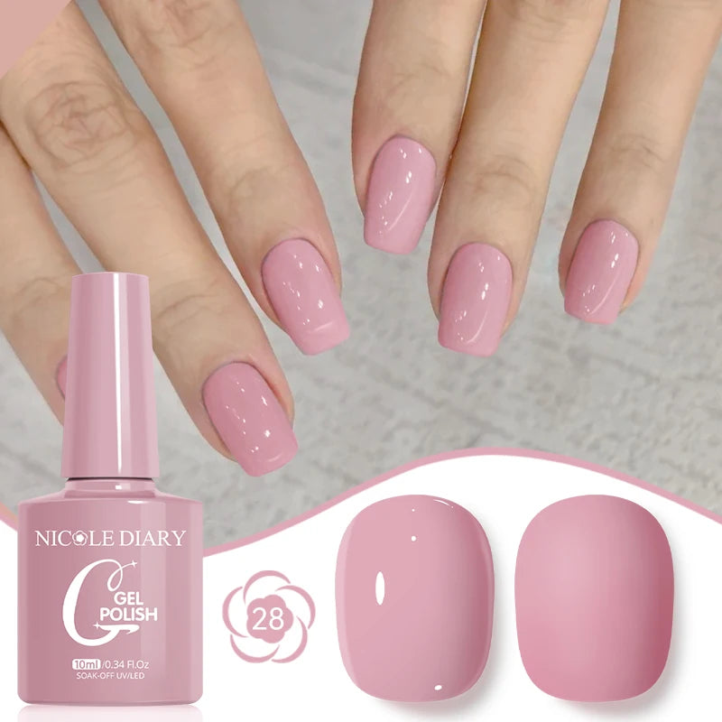 NICOLE DIARY Glass Beads Cat Magnetic Gel Nail Polish Spring Summer Gel Nail Sparkly Gel Varnish Soak off Nail Manicure Art